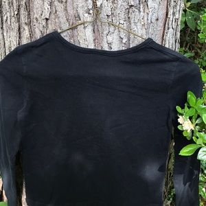 Halloween Black Long Sleeves Tee Candy Corn Heart Round Neckline Girls M (7-8)